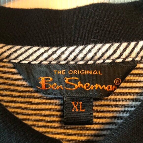 Ben Sherman Striped Polo with Short Sleeves and Snapfront Closure Size XL - Picture 4 of 5